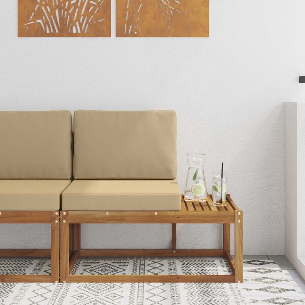 vidaXL Venkovn&iacute; koncov&aacute; pohovka s pol&scaron;t&aacute;řem Př&iacute;rodn&iacute; 91 x 63 x 73 cm