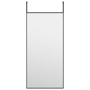 vidaXL Zrcadlo na dveře čern&eacute; 30 x 60 cm sklo a hlin&iacute;k