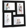 vidaXL Kol&aacute;žov&yacute; fotor&aacute;meček na 4 obr&aacute;zky (10 x 15 cm) čern&yacute; MDF