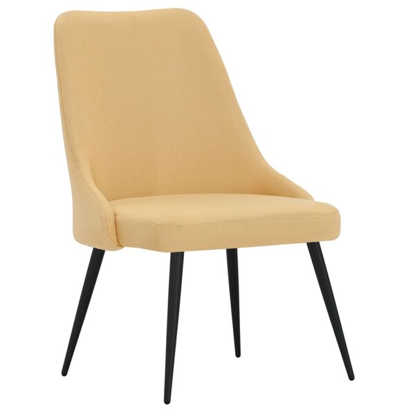 vidaXL J&iacute;deln&iacute; židle 4 ks žlut&eacute; textil