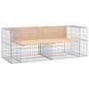 vidaXL Zahradn&iacute; lavice gabionov&yacute; design 184x71x65,5cm masivn&iacute; borovice