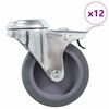 vidaXL 12 ks otočn&aacute; kolečka s otvorem pro &scaron;roub 75 mm