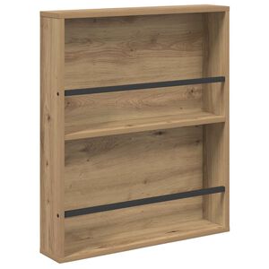 vidaXL Reg&aacute;l na časopisy s polic&iacute; Artisanov&yacute; dub 60 x 12 x 70 cm