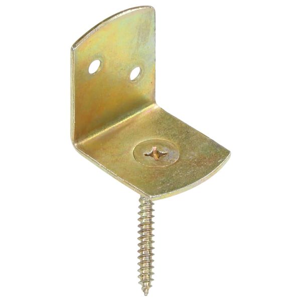 vidaXL Drž&aacute;ky plotov&yacute;ch pol&iacute; 48 ks ve tvaru L pozinkovan&yacute; kov