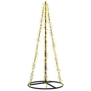 vidaXL LED v&aacute;nočn&iacute; strom 165 cm 540 LED Tepl&aacute; b&iacute;l&aacute; Ocel Čern&aacute;
