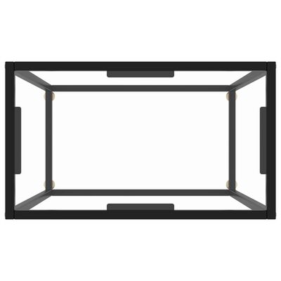vidaXL Konzolový stolek transparentní 60 x 35 x 75 cm tvrzené sklo