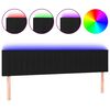 vidaXL Čelo postele s LED čern&eacute; 160x5x78/88 cm textil
