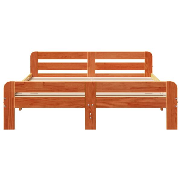 vidaXL Postel bez matrace voskově hněd&aacute; 150 x 200 cm masivn&iacute; borovice