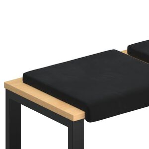 vidaXL Pol&scaron;t&aacute;ř na lavici 2 ks Samet Čern&aacute; Hloubka 35 cm