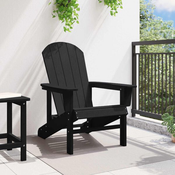 vidaXL Adirondack židle Čern&aacute; 82 x 74 x 92 cm HDPE