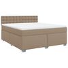 vidaXL Box spring postel s matrac&iacute; cappuccino 180 x 200 cm uměl&aacute; kůže