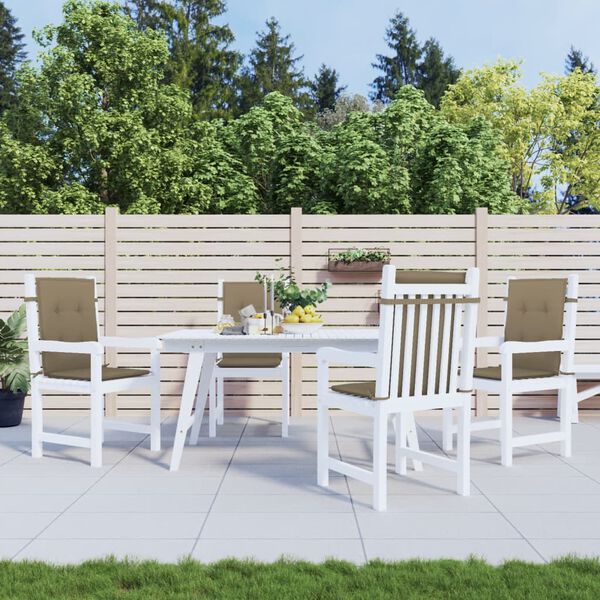 vidaXL Podu&scaron;ky na židli n&iacute;zk&eacute; opěradlo 4 ks taupe melanž 100x50x4 cm