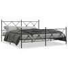 vidaXL Kovov&yacute; r&aacute;m postele s hlavov&yacute;m a nožn&iacute;m čelem čern&yacute; 183 x 213 cm