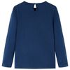 Dětské tričko s dlouhým rukávem námořnicky modré 128