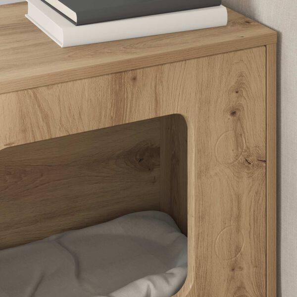 vidaXL Kočič&iacute; dům Uměleck&yacute; dub 51 x 30 x 52 cm kompozitn&iacute; dřevo