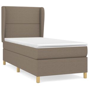 vidaXL Box spring postel s matrac&iacute; taupe 90x190 cm textil
