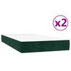 vidaXL Box spring postel s matrac&iacute; tmavě zelen&aacute; 200x200 cm samet