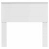 vidaXL Čelo postele s čelo Leskl&aacute; B&iacute;l&aacute; 90 cm Kompozitn&iacute; dřevo