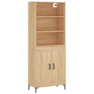 vidaXL Skř&iacute;ň highboard dub sonoma 69,5 x 34 x 180 cm kompozitn&iacute; dřevo