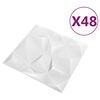 vidaXL N&aacute;stěnn&eacute; panely 48 pcs Diamantov&aacute; b&iacute;l&aacute; 50 x 50 cm XPS pěna