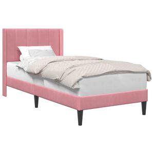 vidaXL R&aacute;m postele s čelo Růžov&aacute; 80 x 200 cm Samet
