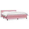 vidaXL Box spring postel s matrac&iacute; růžov&aacute; 180x210 cm samet