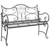 vidaXL Zahradn&iacute; lavice 2-Počet m&iacute;st 114 x 56,5 x 90 cm Ocel