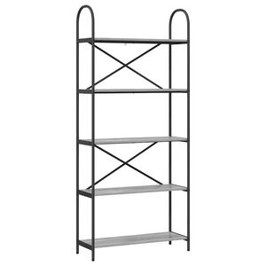 vidaXL Knihovna &Scaron;ed&aacute; Sonoma 80 x 30 x 183 cm Kompozitn&iacute; dřevo