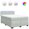 vidaXL Box spring postel s matrac&iacute; světle &scaron;ed&aacute; 160x200 cm samet