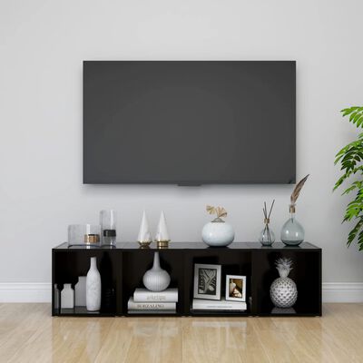 vidaXL TV stolky 2 ks černé 37 x 35 x 37 cm dřevotříska