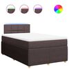 vidaXL Box spring postel s matrac&iacute; tmavě hněd&aacute; 120x200 cm textil
