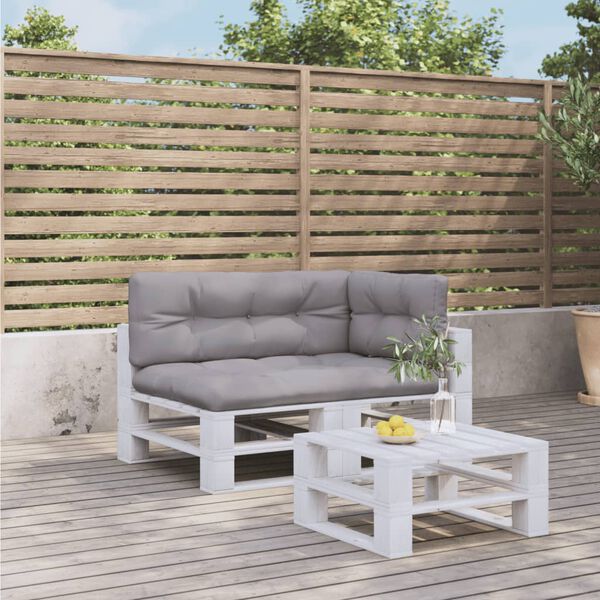 vidaXL Podu&scaron;ky na palety 3 ks &scaron;ed&eacute; textil