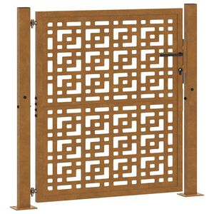 vidaXL Zahradn&iacute; br&aacute;na 100 x 100 cm odoln&aacute; ocel s kř&iacute;žov&yacute;m designem