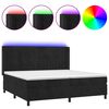 vidaXL Box spring postel s matrac&iacute; a LED čern&aacute; 200x200 cm samet