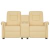 vidaXL 2místné masážní polohovací křeslo s držákem nápojů krémové
