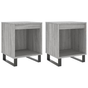 vidaXL Nočn&iacute; stolky 2 ks &scaron;ed&eacute; sonoma 40 x 35 x 50 cm kompozitn&iacute; dřevo