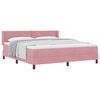 vidaXL Postel s boxspringem s čelo Růžov&aacute; 200 x 180 cm samet
