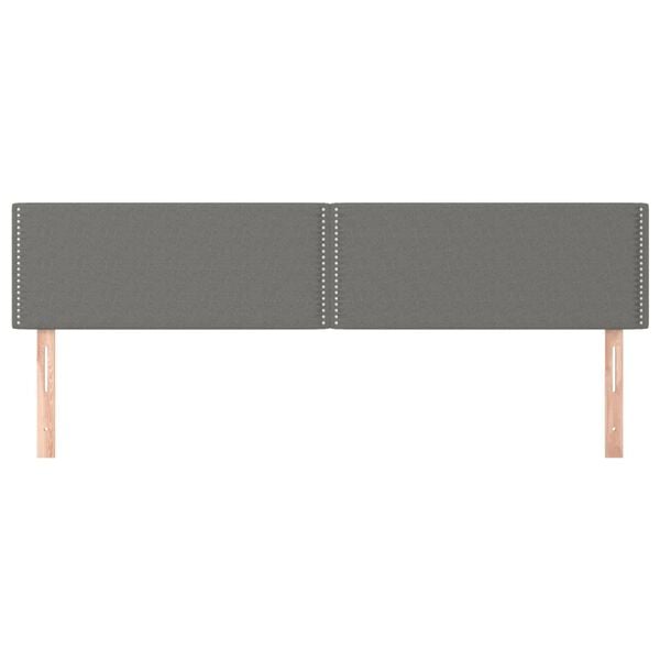 vidaXL Čela postele tmavě &scaron;ed&aacute; 200x5x78/88 cm l&aacute;tka