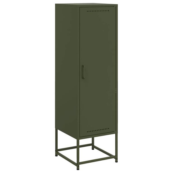 vidaXL Skříň highboard olivově zelená 36 x 39 x 123 cm ocel
