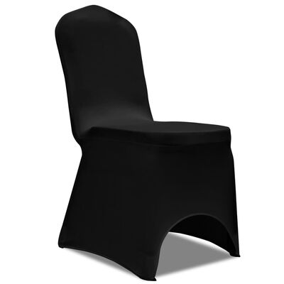 vidaXL Potahy na židle napínací černé 24 ks