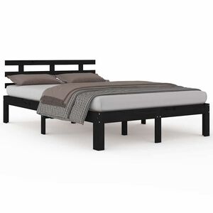 vidaXL R&aacute;m postele čern&yacute; masivn&iacute; dřevo 200 x 200 cm