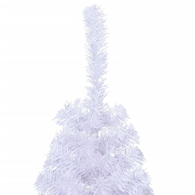 vidaXL Umělý poloviční vánoční stromek se stojanem bílý 120 cm PVC