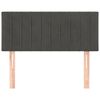vidaXL Čelo postele tmavě šedé 80 x 5 x 78/88 cm samet