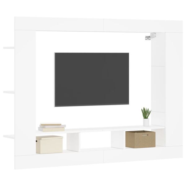 vidaXL TV skř&iacute;ňka b&iacute;l&aacute; 152 x 22 x 113 cm kompozitn&iacute; dřevo