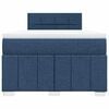 vidaXL Box spring postel s matrac&iacute; modr&aacute; 120x200 cm textil