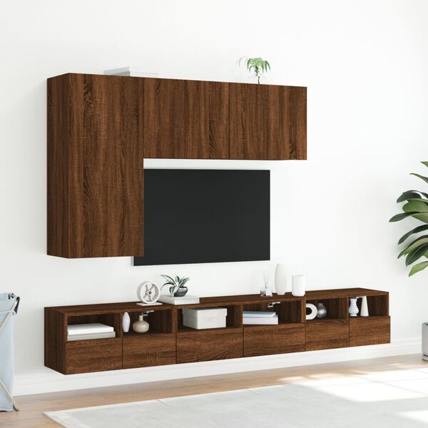 vidaXL N&aacute;stěnn&aacute; TV skř&iacute;ňka hněd&yacute; dub 60 x 30 x 30 cm kompozitn&iacute; dřevo