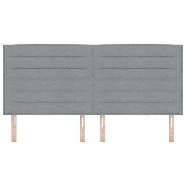 vidaXL Čelo postele Světle &scaron;ed&aacute; 200 cm textil