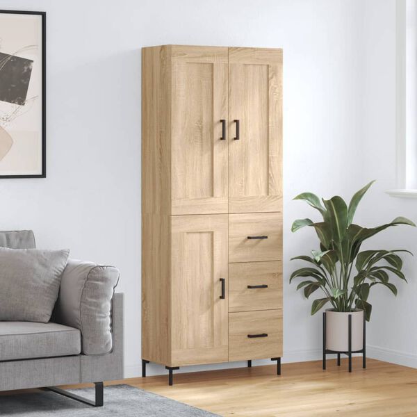 vidaXL Skř&iacute;ň highboard dub sonoma 69,5 x 34 x 180 cm kompozitn&iacute; dřevo