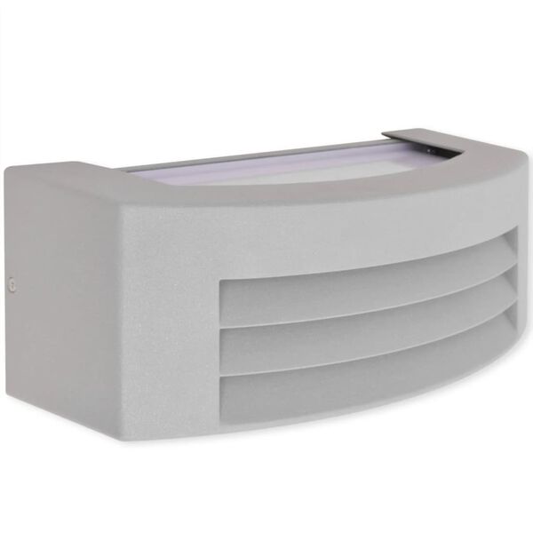 vidaXL Venkovn&iacute; n&aacute;stěnn&eacute; sv&iacute;tidlo hlin&iacute;k &scaron;ed&aacute;