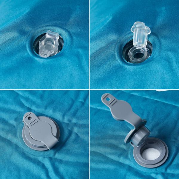 vidaXL Samonafukovací kempingová matrace s polštářem 1 osoba tyrkysová